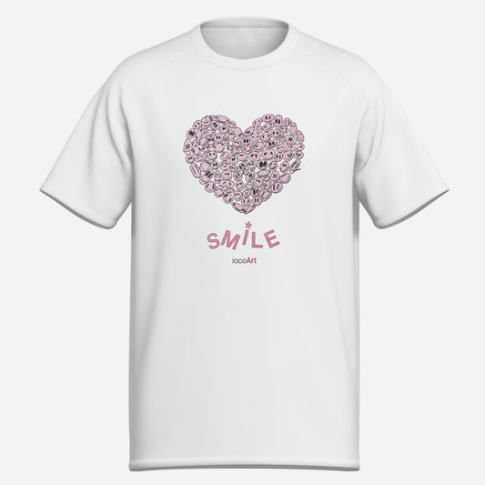 PINK Heart SMILES - Men's T-Shirt