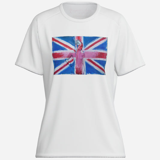 PINK Union Jack-Women's Cotton T-Shirt