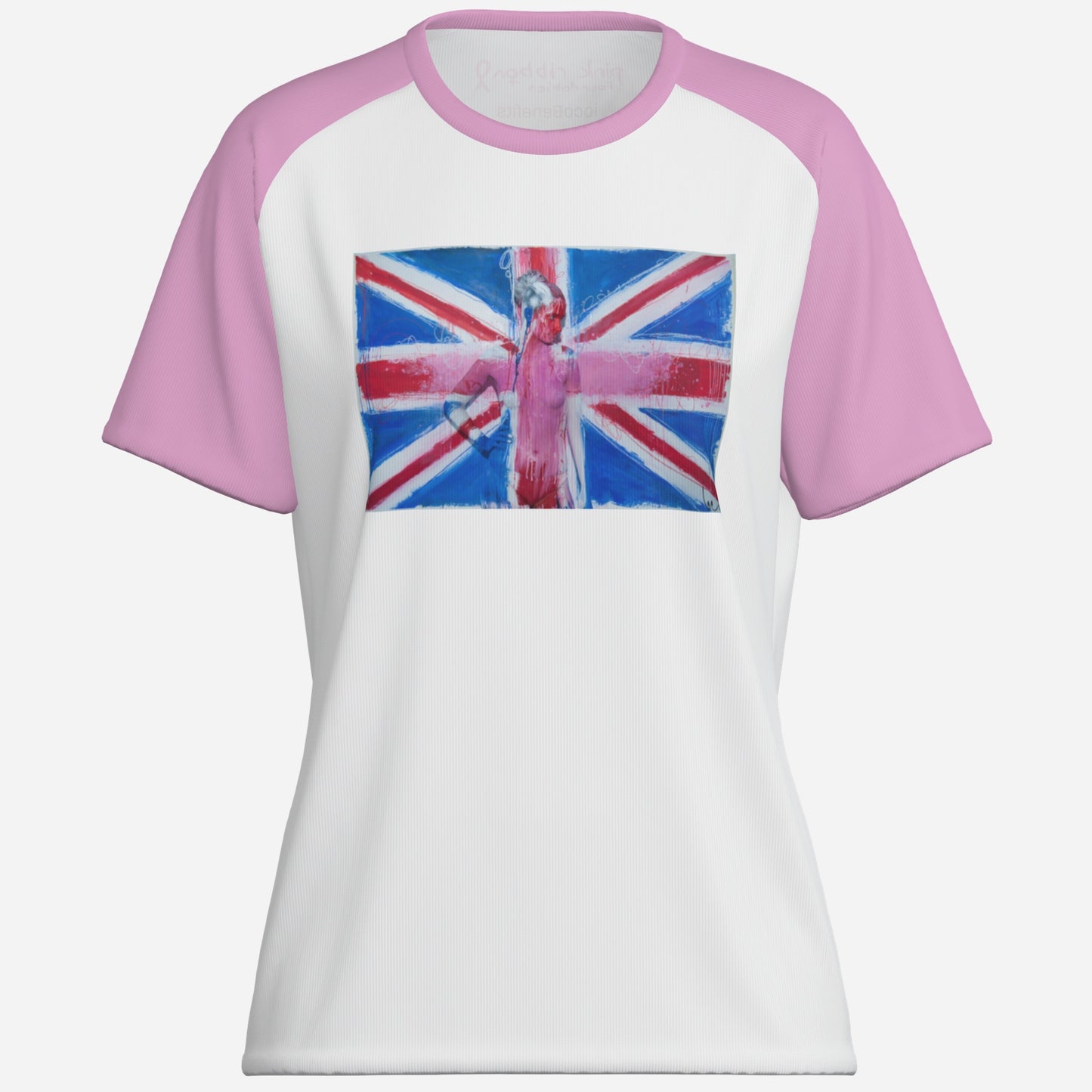 PINK Union Jack-(PSL)-Women's  Cotton T-Shirt