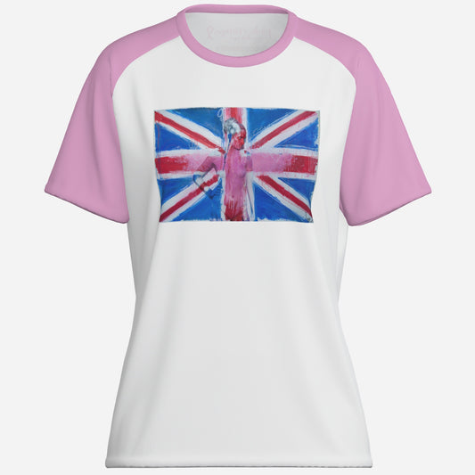 PINK Union Jack-(PSL)-Women's  Cotton T-Shirt