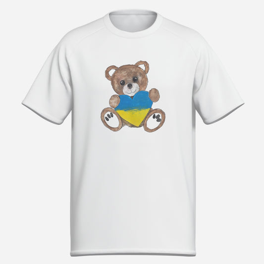 Teddy Bear Brown, Ukraine Heart - Men's T-Shirt