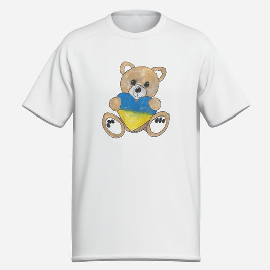 Teddy Bear Golden, Ukraine Heart - Men's T-Shirt