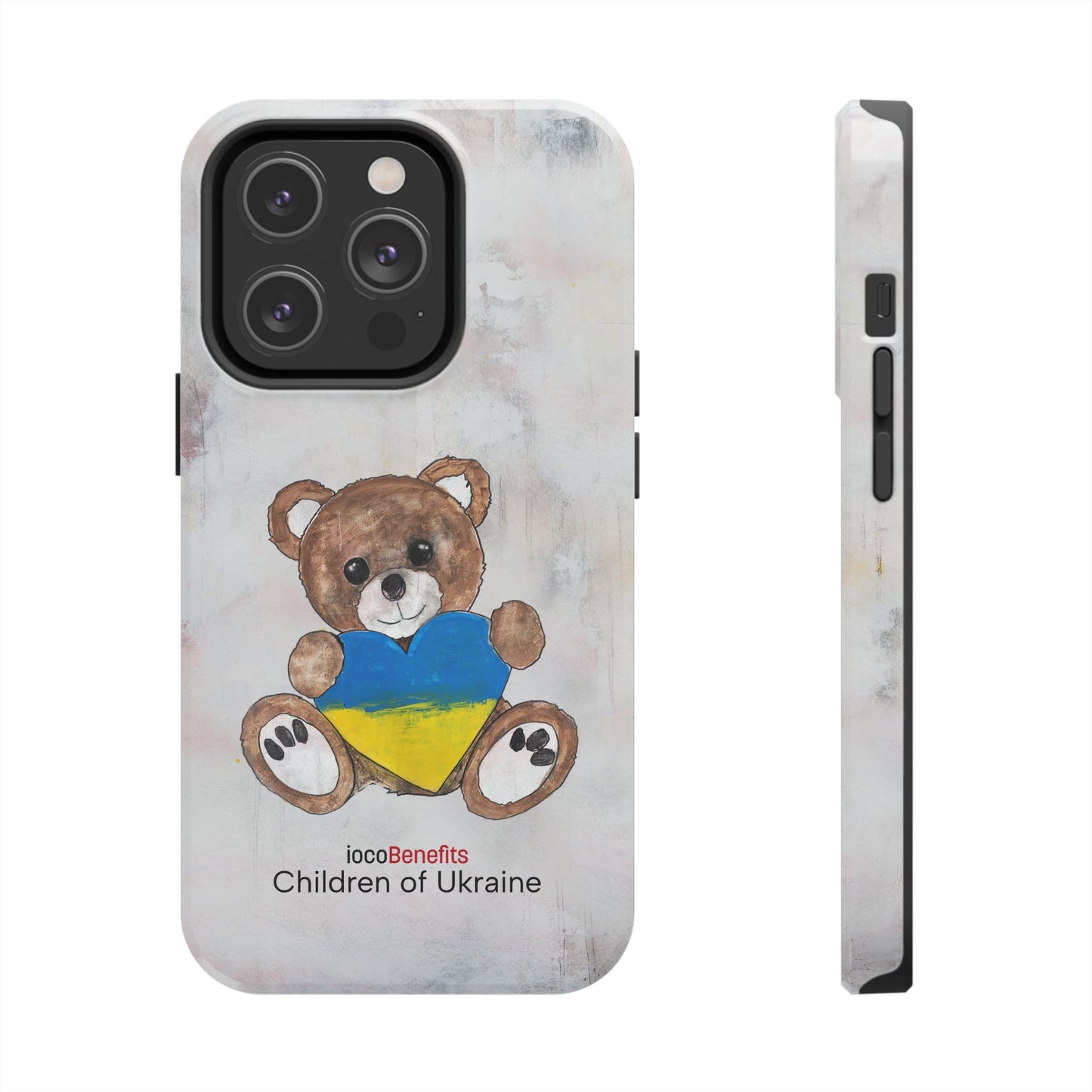 Teddy Bear Brown,  Ukraine Heart - Tough Phone Cases