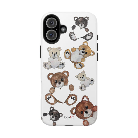 Teddy Bear Hearts - Tough Phone Cases