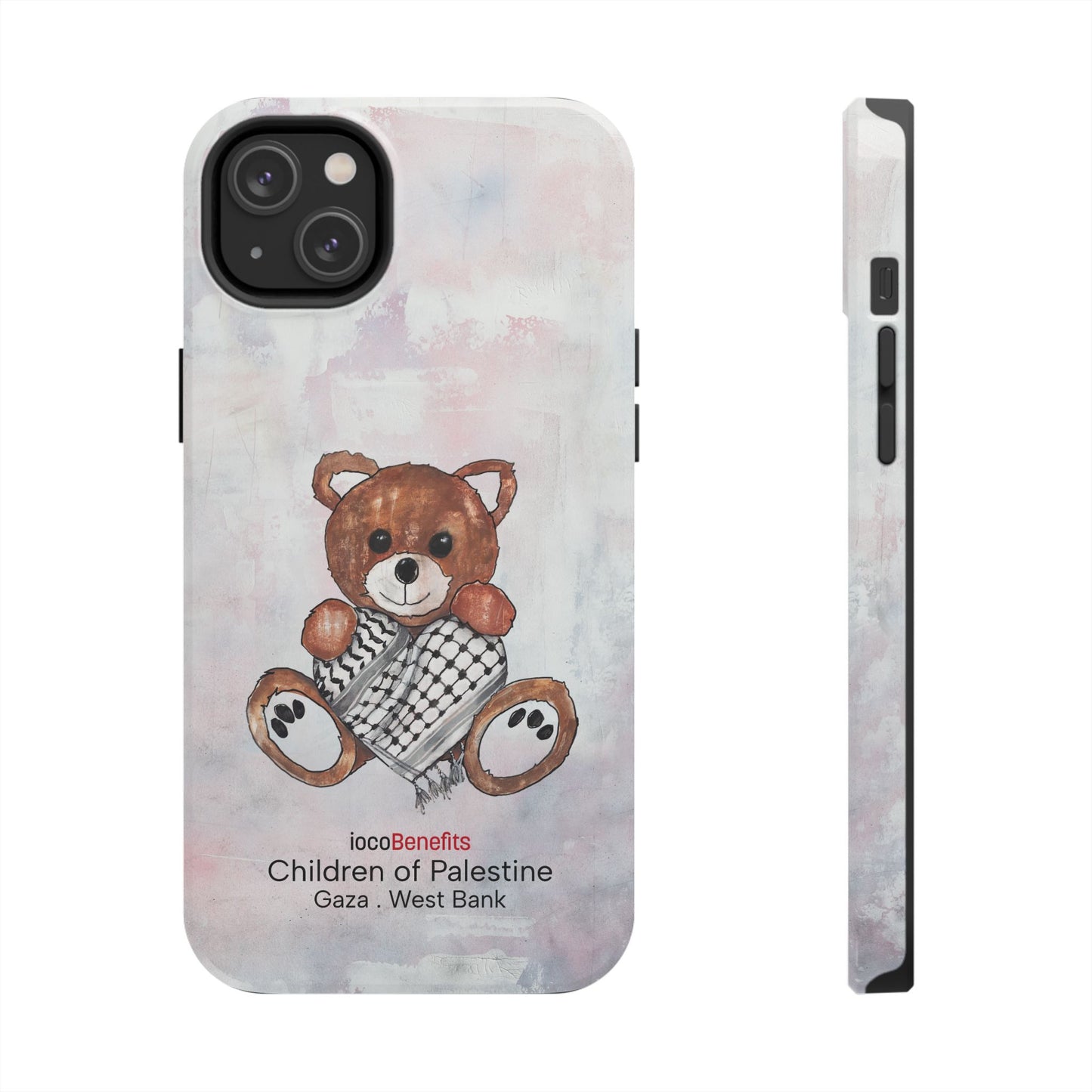 Teddy Bear Red, Keffiyeh Heart - Tough Phone Cases