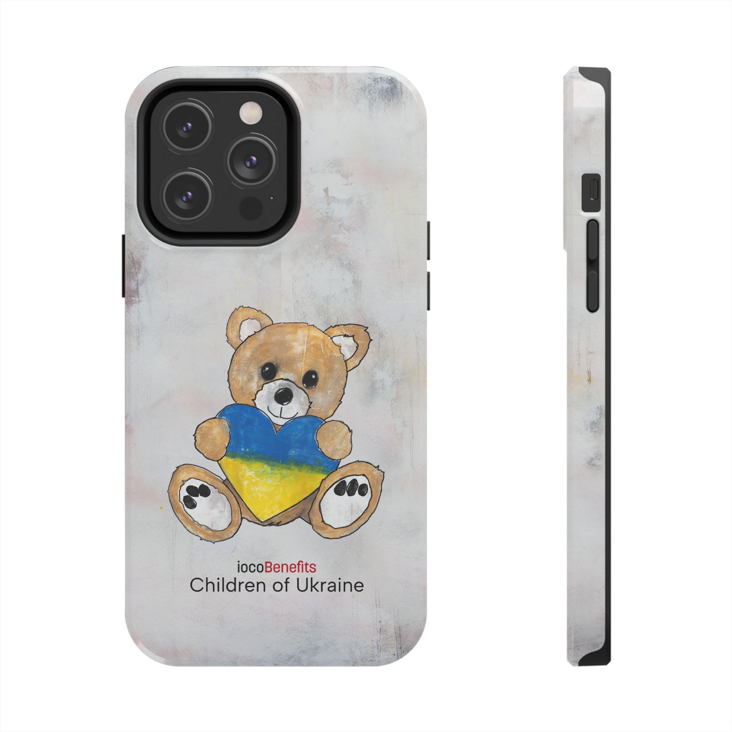 Teddy Bear Golden, Ukraine Heart - Tough Phone Cases
