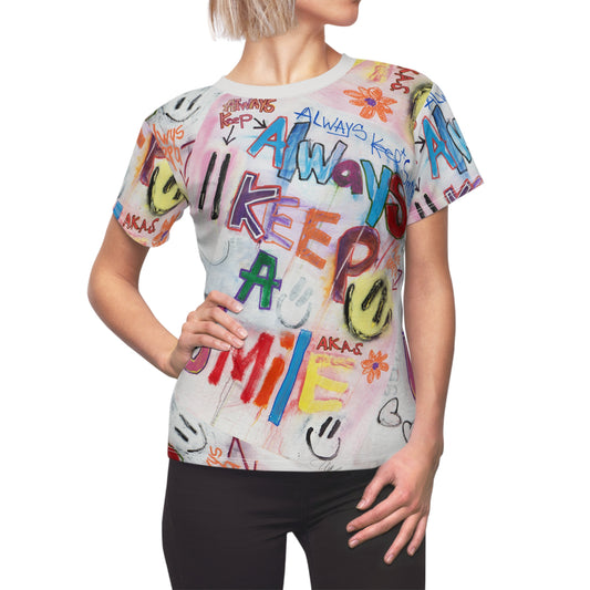 Always Keep A SMILE - Women's Cut & Sew Tee