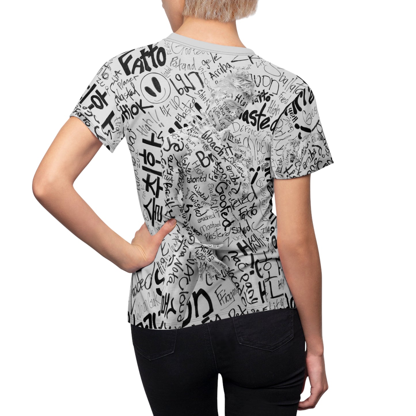 High Around the World, Male - Women's Cut & Sew Tee