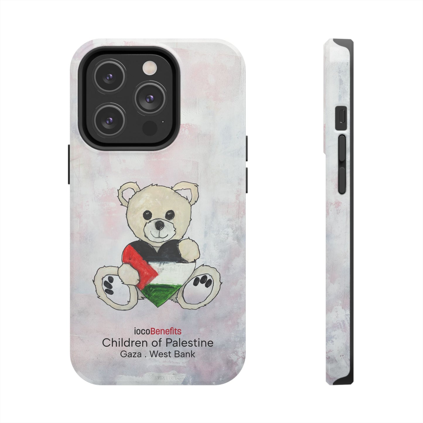 Teddy Bear Blond, Heart of Palestine - Tough Phone Cases