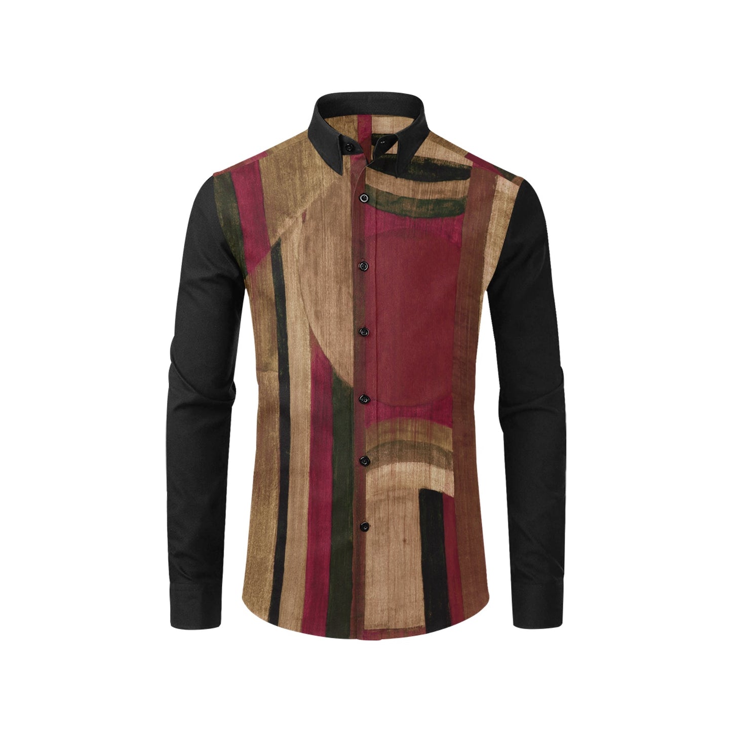 Burgundy of Pompeii, (BLSL)-Men's Long Sleeve Shirt