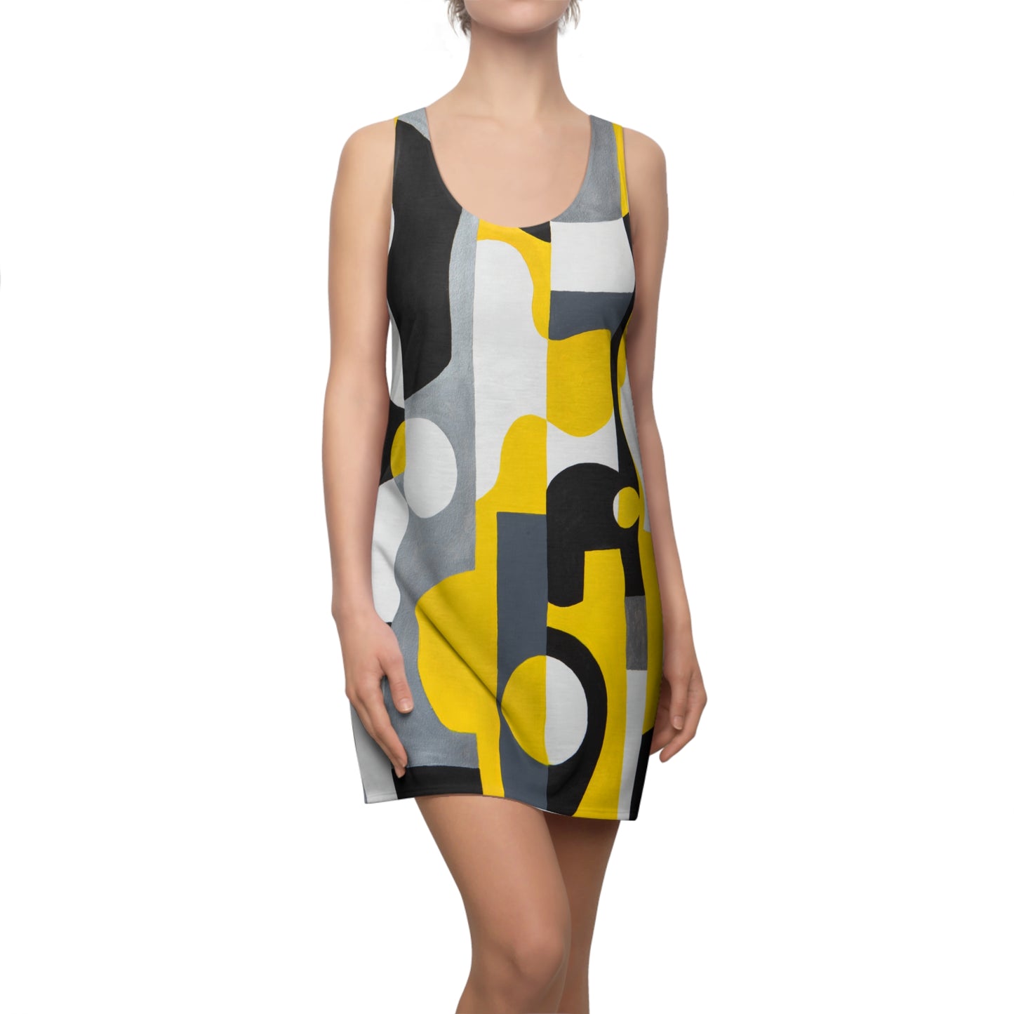 Fitting In, Yellow-Racerback Dress