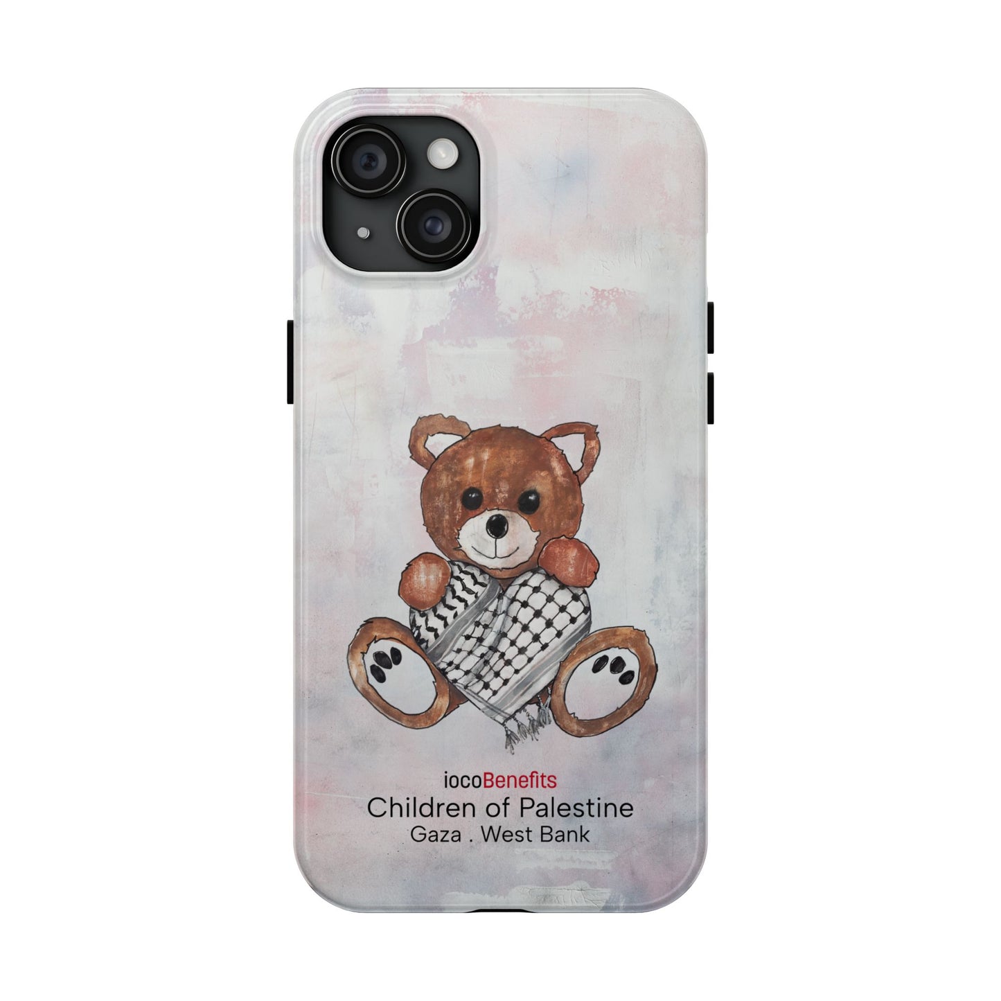Teddy Bear Red, Keffiyeh Heart - Tough Phone Cases