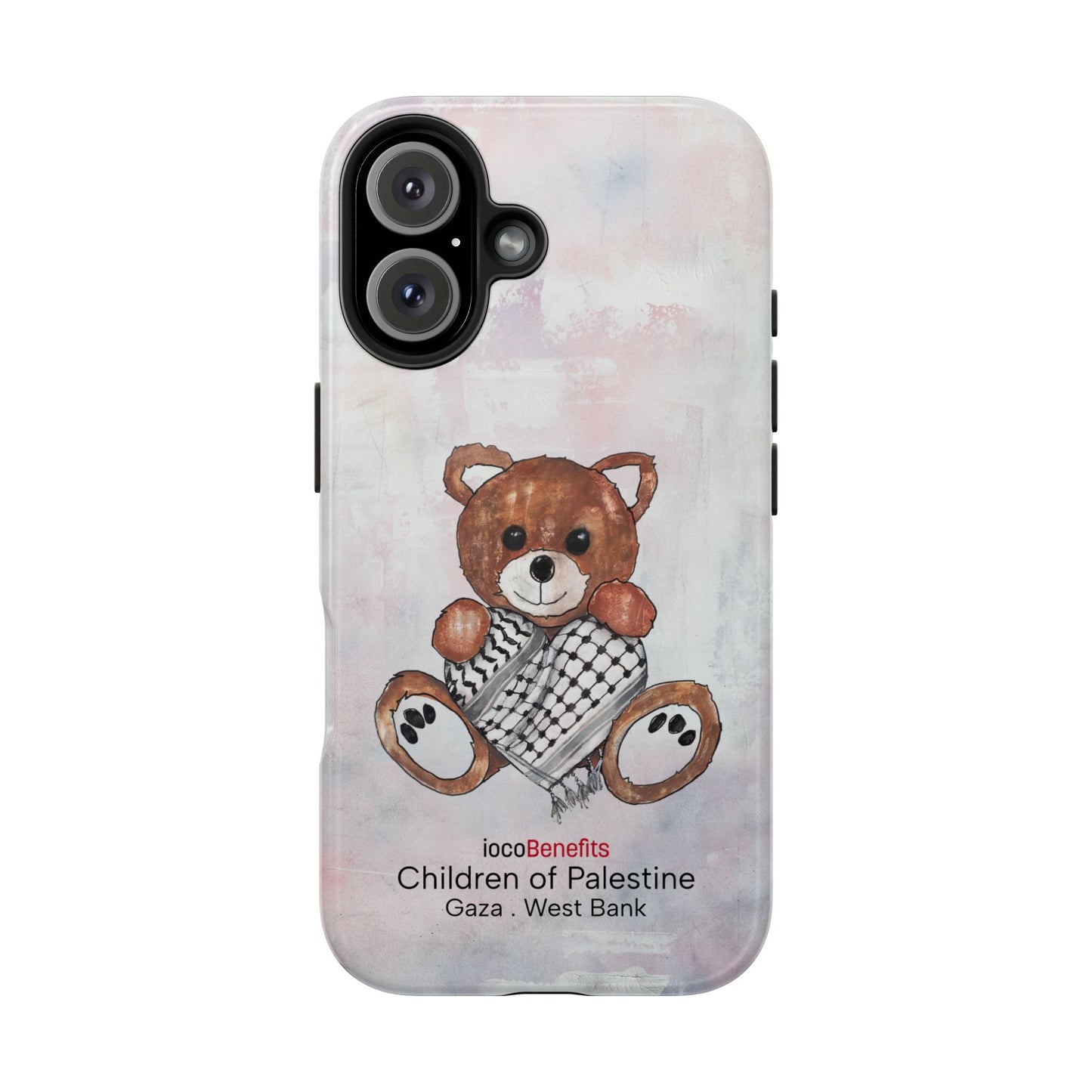 Teddy Bear Red, Keffiyeh Heart - Tough Phone Cases