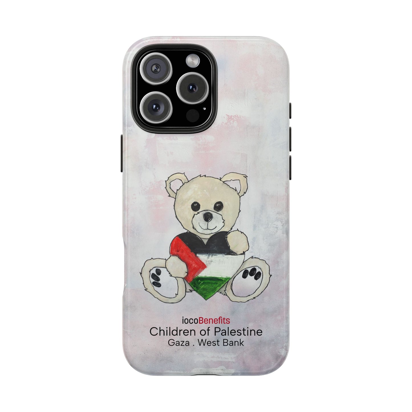 Teddy Bear Blond, Heart of Palestine - Tough Phone Cases