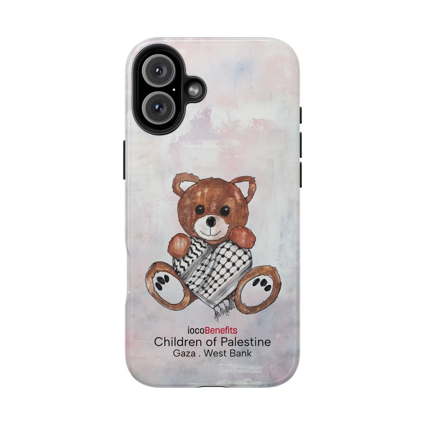 Teddy Bear Red, Keffiyeh Heart - Tough Phone Cases