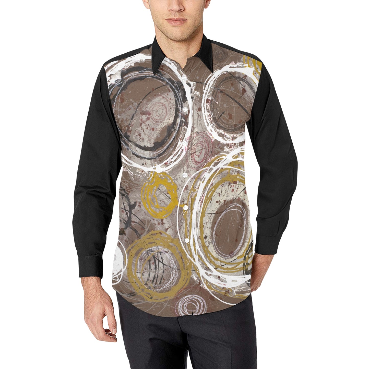 Celestial Spirals, (BLSL)-Men's Long Sleeve Shirt