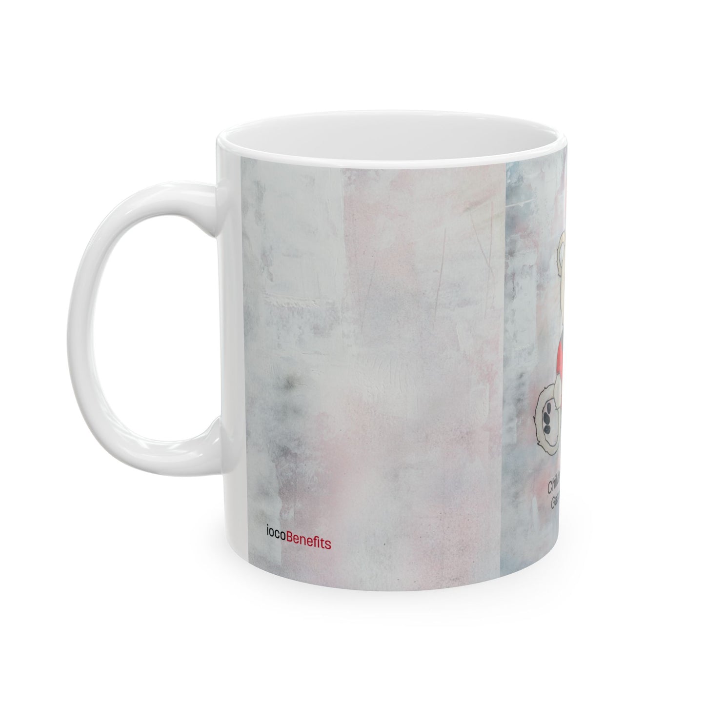 Teddy Bear Blond, Heart of Palestine - Ceramic Mug, (11oz, 15oz)