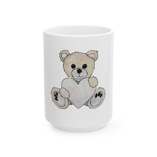 Teddy Bear, Blonde - Ceramic Mug, (11oz, 15oz)