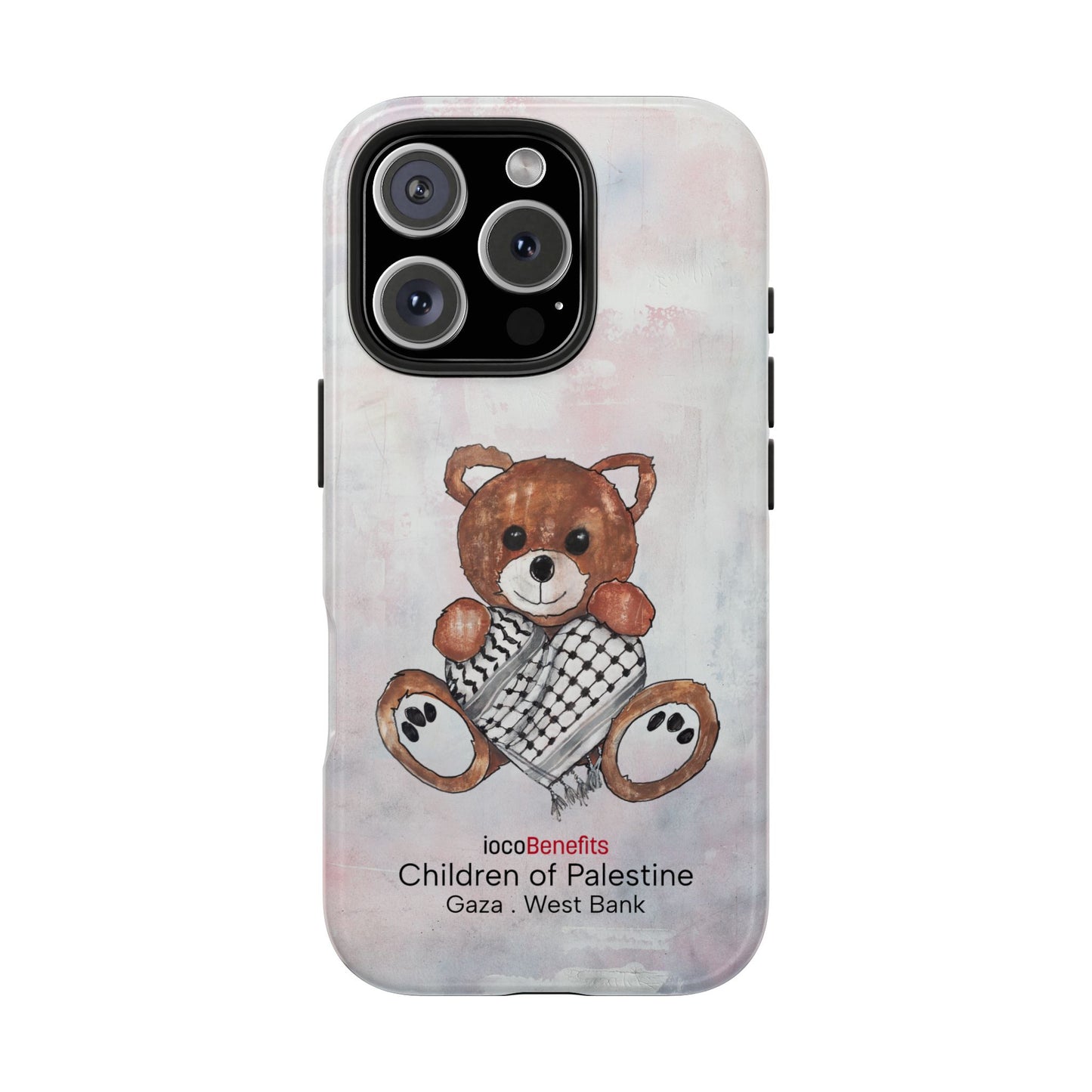 Teddy Bear Red, Keffiyeh Heart - Tough Phone Cases