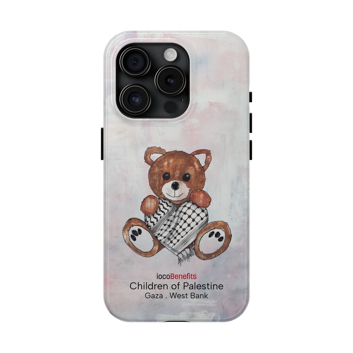 Teddy Bear Red, Keffiyeh Heart - Tough Phone Cases