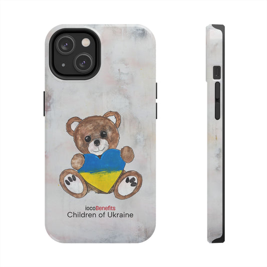 Teddy Bear Brown,  Ukraine Heart - Tough Phone Cases
