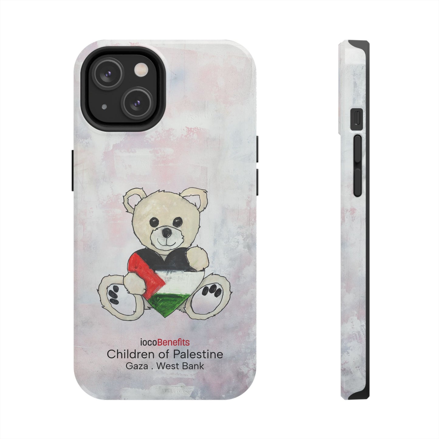 Teddy Bear Blond, Heart of Palestine - Tough Phone Cases