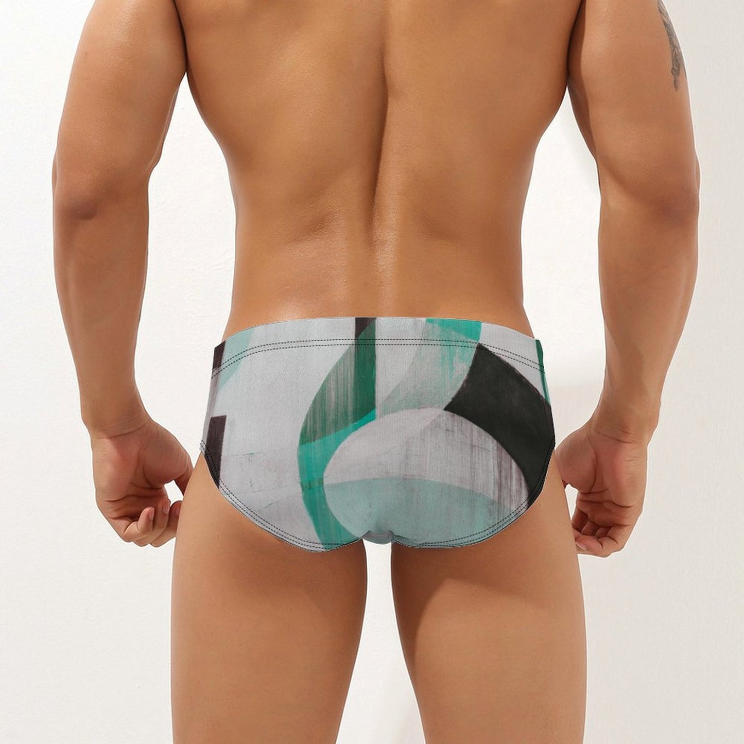 Inlays of OnyxAqua - Men's Swim Briefs