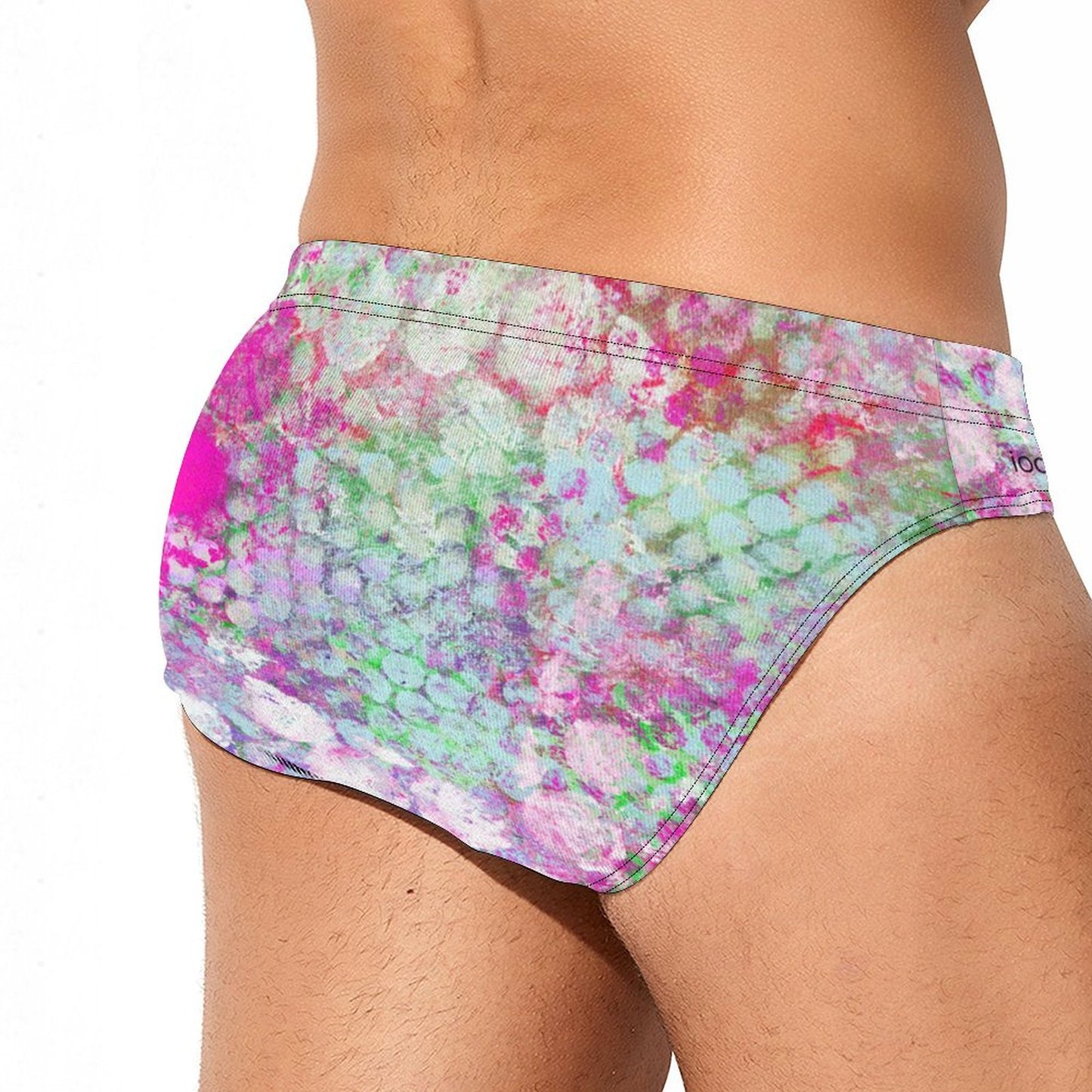 Flickering Sequins Magenta - Men's Swim Briefs